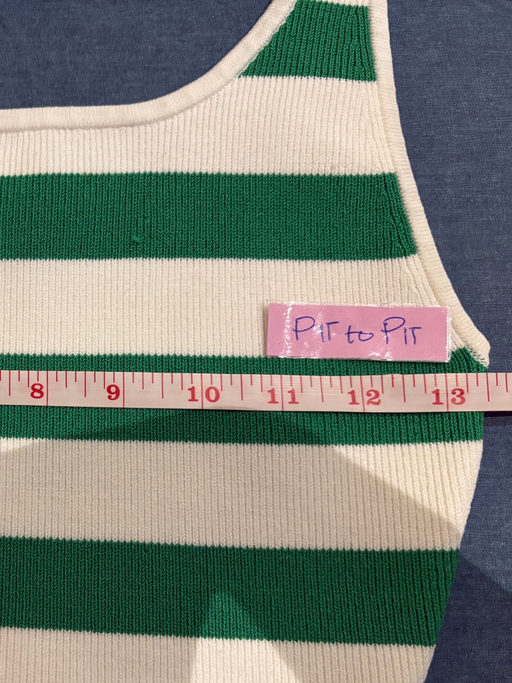 Babaton Aritzia Sculpt Knit Squareneck Cropped Striped Tank M - Picture 5 of 7